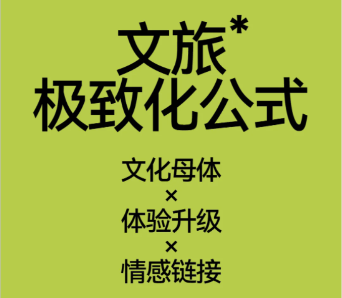 文旅极致化公式=文化母体X体验升级X情感链接