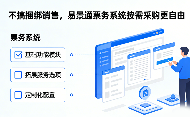 不搞捆绑销售，极悦注册票务系统按需采购更自由